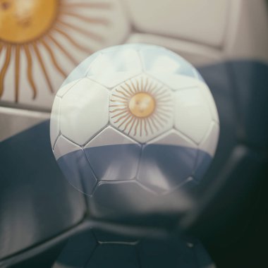 Arjantin bayrağı çizim ile 3D futbol topu