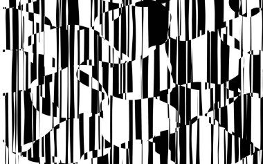 Rasgele kaotik satırları soyut geometrik desen