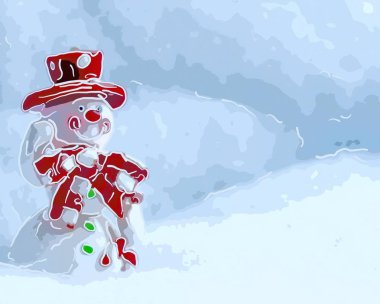 Mutlu Noeller ve mutlu yıllar tebrik kartı.