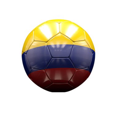 Kolombiya bayrak çizim ile 3D futbol topu