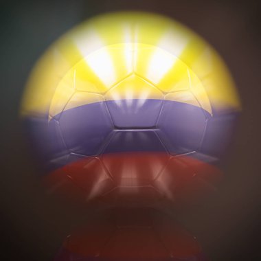 Kolombiya bayrak çizim ile 3D futbol topu