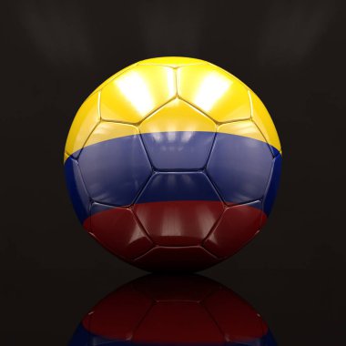 Kolombiya bayrak çizim ile 3D futbol topu