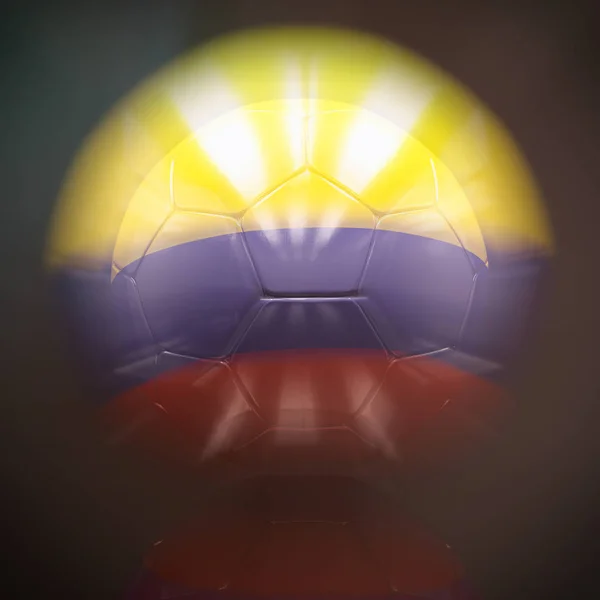 3d Soccer Ball with Colombia Flag Illustration — Stock Photo, Image