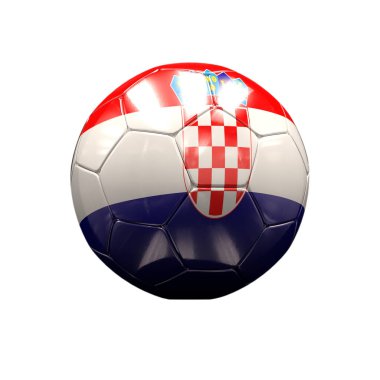 Hırvatistan bayrağı çizim ile 3D futbol topu