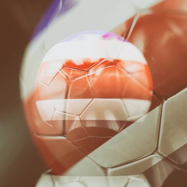 Kosta Rika bayrak çizim ile 3D futbol topu