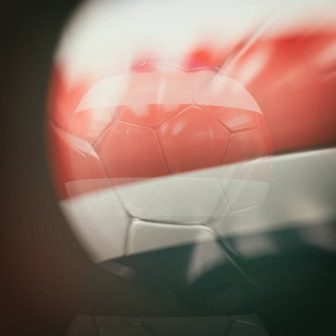 Kosta Rika bayrak çizim ile 3D futbol topu