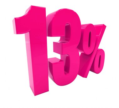 13 yüzde işareti