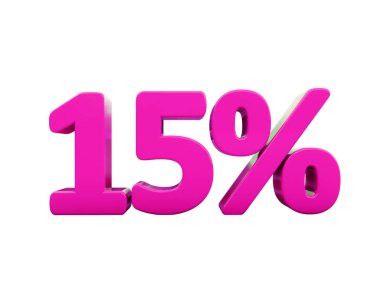 Yüzde 15'i pembe işareti