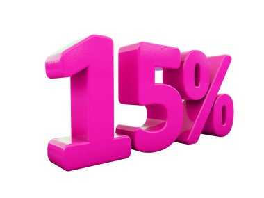 Yüzde 15'i pembe işareti