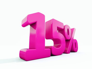 Yüzde 15'i pembe işareti