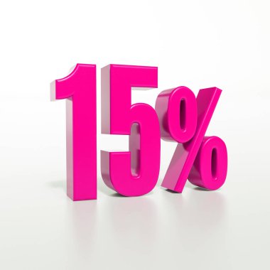Yüzde 15'i pembe işareti