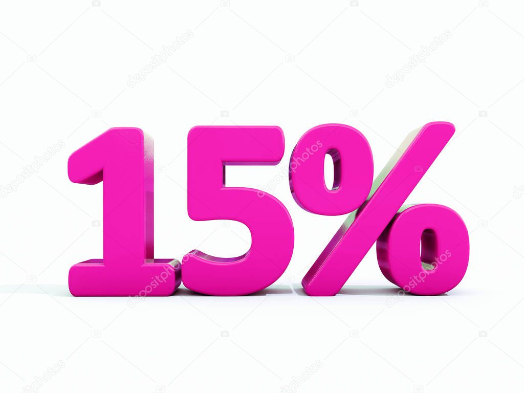 15 Percent Pink Sign
