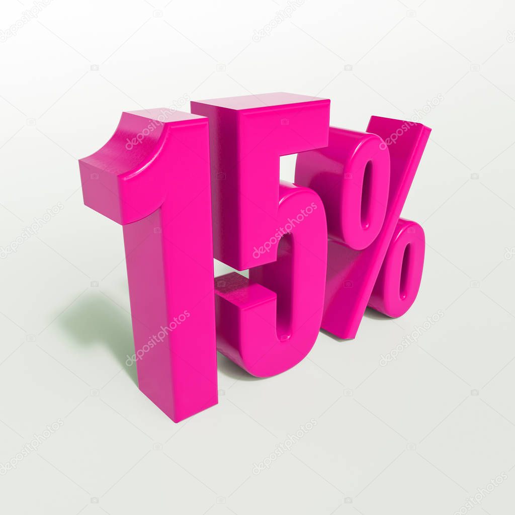 15 Percent Pink Sign