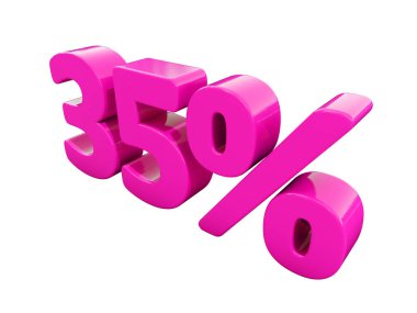 35 Percent Pink Sign clipart
