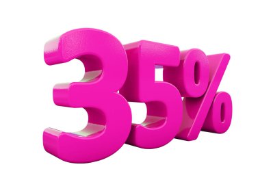 Yüzde 35'i pembe işareti