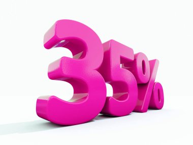 Yüzde 35'i pembe işareti