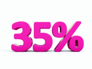 Yüzde 35'i pembe işareti
