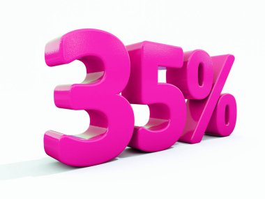 Yüzde 35'i pembe işareti