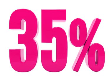 Yüzde 35'i pembe işareti