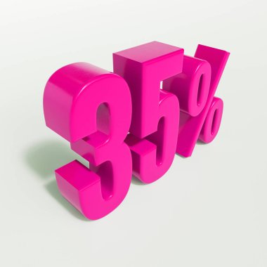 Yüzde 35'i pembe işareti