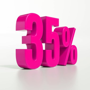 Yüzde 35'i pembe işareti
