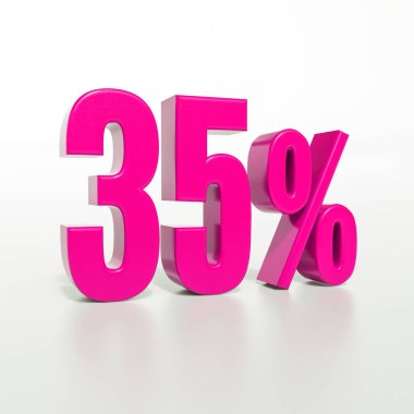 Yüzde 35'i pembe işareti