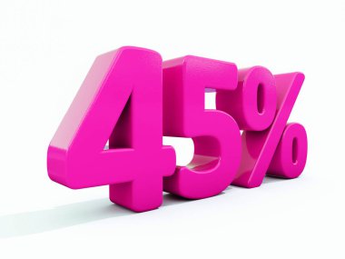 Yüzde 45 pembe işareti