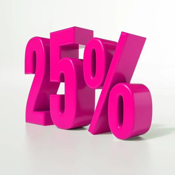 25 Prozent rosafarbenes Schild — Stockfoto
