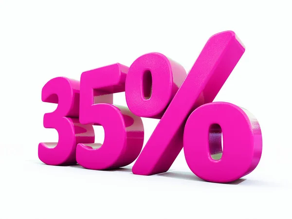 35 por ciento signo rosado — Foto de Stock
