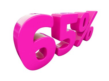 Yüzde 65'i pembe işareti