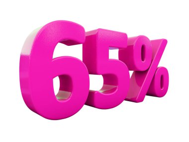 Yüzde 65'i pembe işareti