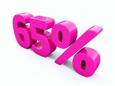 Yüzde 65'i pembe işareti