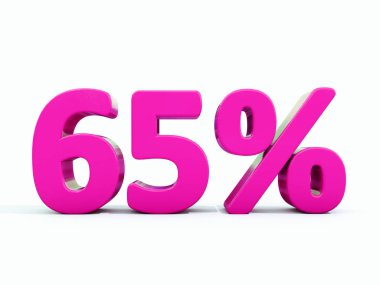 Yüzde 65'i pembe işareti