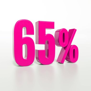 Yüzde 65'i pembe işareti