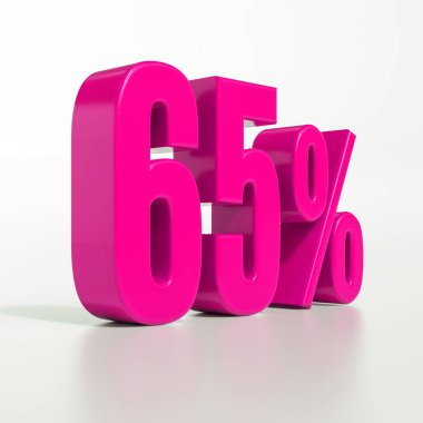 Yüzde 65'i pembe işareti