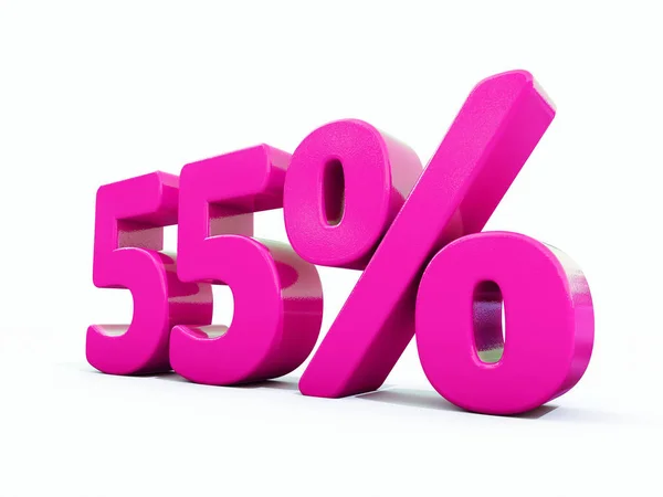 55 procent rosa skylt — Stockfoto