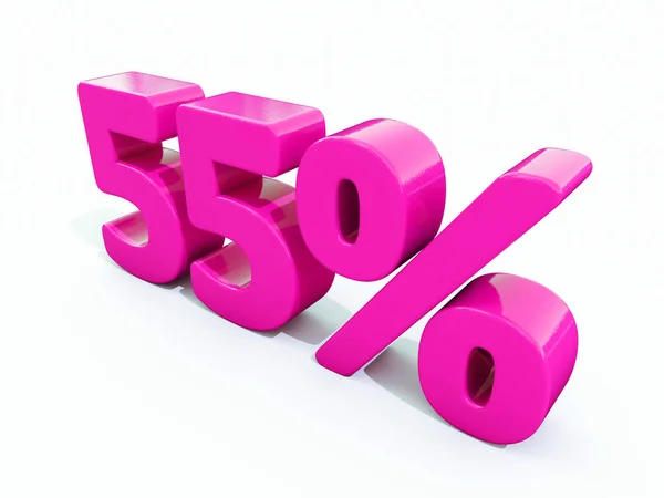 55 procent rosa skylt — Stockfoto