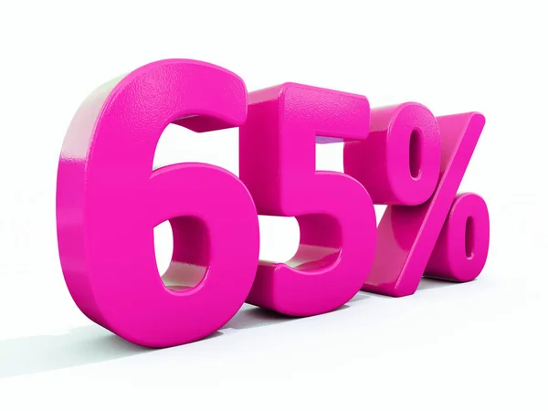 65 Percent Pink Sign — Stock Photo, Image