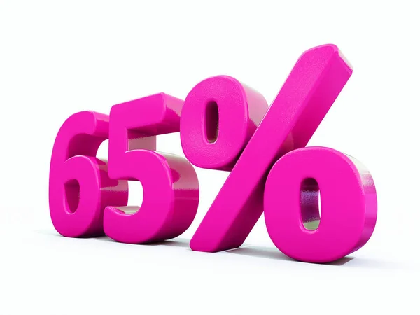 65 Percent Pink Sign — Stock Photo, Image