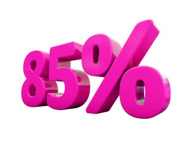 Yüzde 85'i pembe işareti