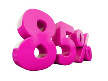 Yüzde 85'i pembe işareti