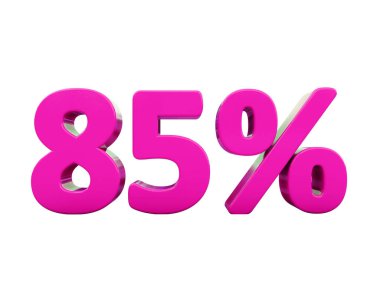 Yüzde 85'i pembe işareti