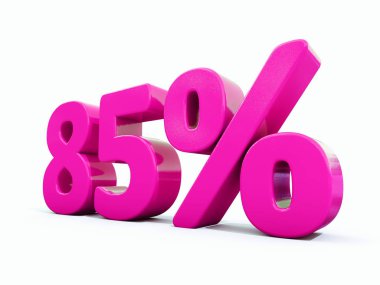 Yüzde 85'i pembe işareti