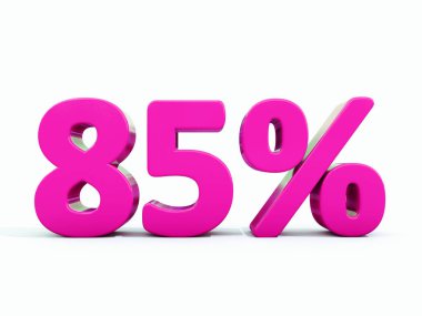 Yüzde 85'i pembe işareti