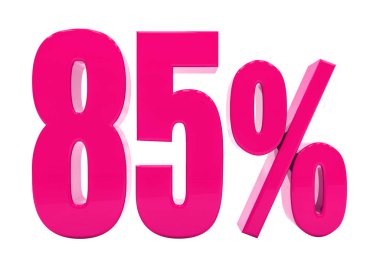Yüzde 85'i pembe işareti