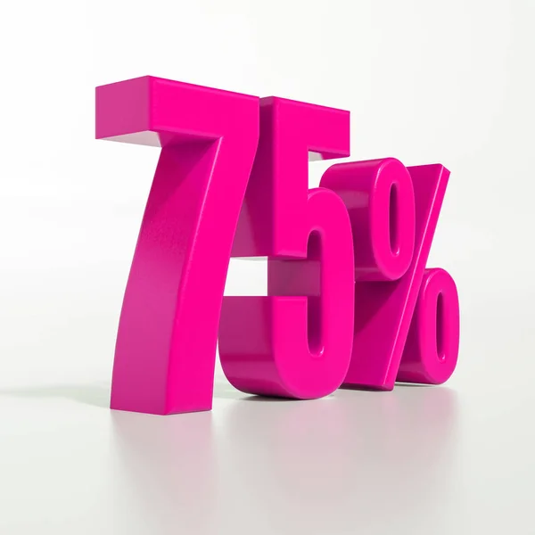 75 Percent Pink Sign — Stock Photo, Image