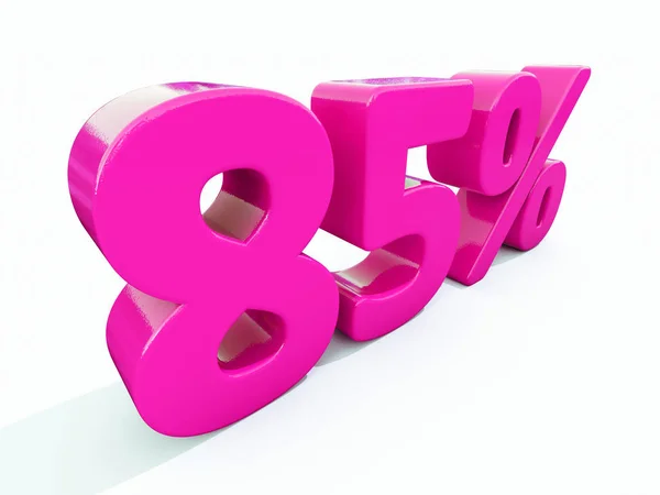 85 százaléka rózsaszín jele — Stock Fotó
