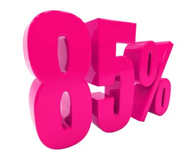 Yüzde 85'i pembe işareti