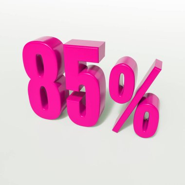 Yüzde 85'i pembe işareti