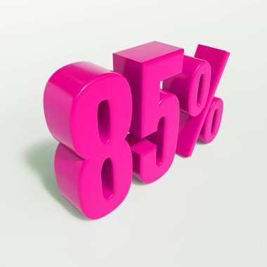 Yüzde 85'i pembe işareti